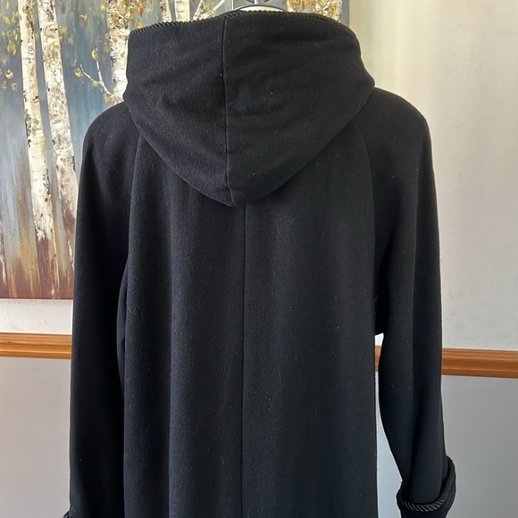 London Fog Full Length Hooded Wool Coat - Picture 6 of 13